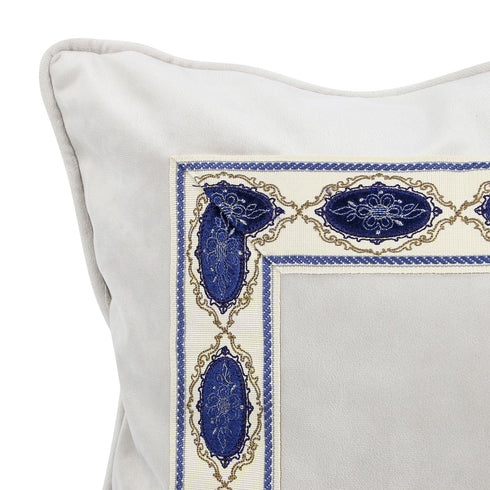 Elsa Grey Velvet Cushion